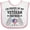 White and Pink, variant on Inktastic I'm Proud of My Veteran Father with Shield Boys or Girls Baby Bib