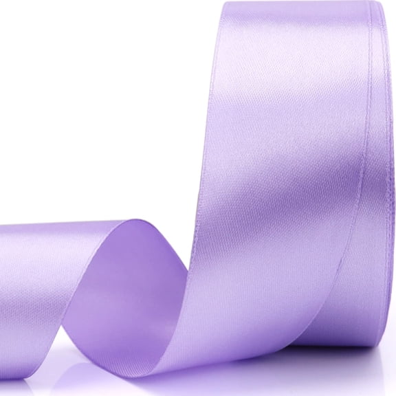 1-1/2 Inch Light Purple Ribbon 50 Yards for Wedding Decorations Gift Wrapping DIY Crafts Floral Arrangements Hair Bows Party Balloons Sewing Projects, Purple