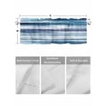 thumbnail image 4 of Valances for Windows Blue Abstract Wave Rod Pocket Cafe Window Treatments Valance Curtains for Kitchen Bathroom Laundry Basement Windows 60"x18", 4 of 9