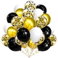 thumbnail image 1 of Set de globos AULE, dorado metalizado y látex, negro y blanco, paquete de 60, 1 of 5