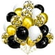 thumbnail image 1 of Set de globos AULE, dorado metalizado y látex, negro y blanco, paquete de 60, 1 of 5