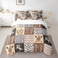 thumbnail image 2 of Homewish Teens Rustic Farmhouse Twin Bedding Sets 7-Piece, Cowgirl Cowboy Bedding Comforter Set, Stripes Abstract Patchwork Reversible Sheet Sets, Luxury Bedroom Decor, 2 of 7