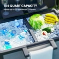 thumbnail image 7 of Barara King 104 Quart Cooler with Bottle Opener Shelves Wheels, Portable Outdoor Cooler for Backyard, Deck, Poolside Party, Gray, 7 of 7