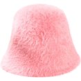 thumbnail image 1 of LinYooLi Winter Women Warm Soft Fisherman Cap Wool Solid Thick Bucket Hat, 1 of 5