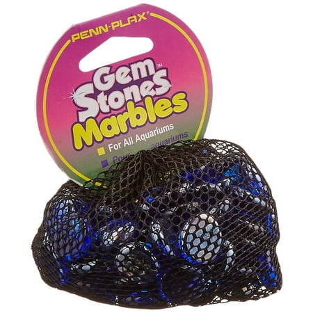Jewel Adds Pen-Plax AG8 90 Bag Gemstones Pearls Decorative Aquarium Stones, Blue, Decorative & smooth glass stones add color and refract light By Pen Plax ()