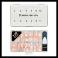 thumbnail image 5 of Salon Perfect Artificial Fake Press On Nails, 306 Gel X-Tension, French, Square, File and Glue Included, 120 Nails, 5 of 9