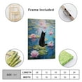 thumbnail image 2 of Monet Style Canvas Painting Black Cat Standing on Lily Pads Wall Art Bathroom Decor Art Poster Canvas Painting Decor Wall Print Photo Gifts Home Modern Decorative Posters 20x30inch(50x75cm), 2 of 6