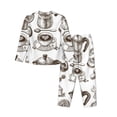 thumbnail image 2 of Disketp Pajamas Set Long Sleeve Sleepwear Womens Button Down Nightwear Pj Sets-Coffee And Desserts, 2 of 9