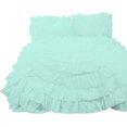 thumbnail image 2 of D.N.G. BEDDINGS 5 Piece 100% Egyptian Cotton Circle Ruffle Comforter Set, 550 GSM Filled Microfiber - Oversized Super King Size, Aqua Blue Color - 800 Thread Count, 2 of 5