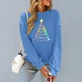 thumbnail image 5 of ChaoHeng Christmas Womens Tops Women's Christmas Print Pullover Sweatshirt,Casual Loose Long Sleeve Shirt, 5 of 6