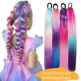 thumbnail image 2 of Fashionable 9 Braid Dreadlock Ponytail Hair Extension Bright Color For Parties, 2 of 6