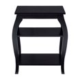 thumbnail image 3 of Linon Table d'Appoint en Bois Regan Pieds Courbés 2 Étagères Spacieuses Finition Noire, 3 of 14