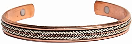 WC 100% Copper Bracelet for Women and Men kada Copper Cuff Bracelet