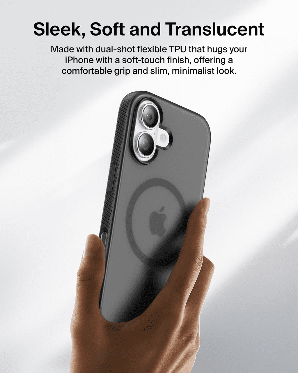 Belkin for iPhone 17 Case, Grip, MagSafe Compatible w/Anti-Scratch & Anti-Yellowing Coating, Touch Sensitive Camera Control - Military Grade, Anti-Slip, Magnetic, Shockproof, Protective