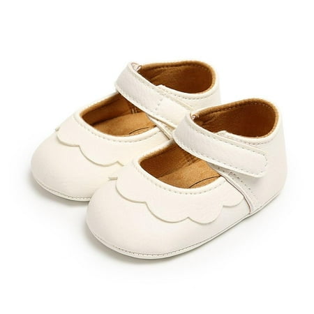 

Promotion!Baby Moccasins Baby Girl Shoes PU Leather Shoes With Rubber Sole Anti-slip First Walkers Newborn Girls Pink White Black Shoes