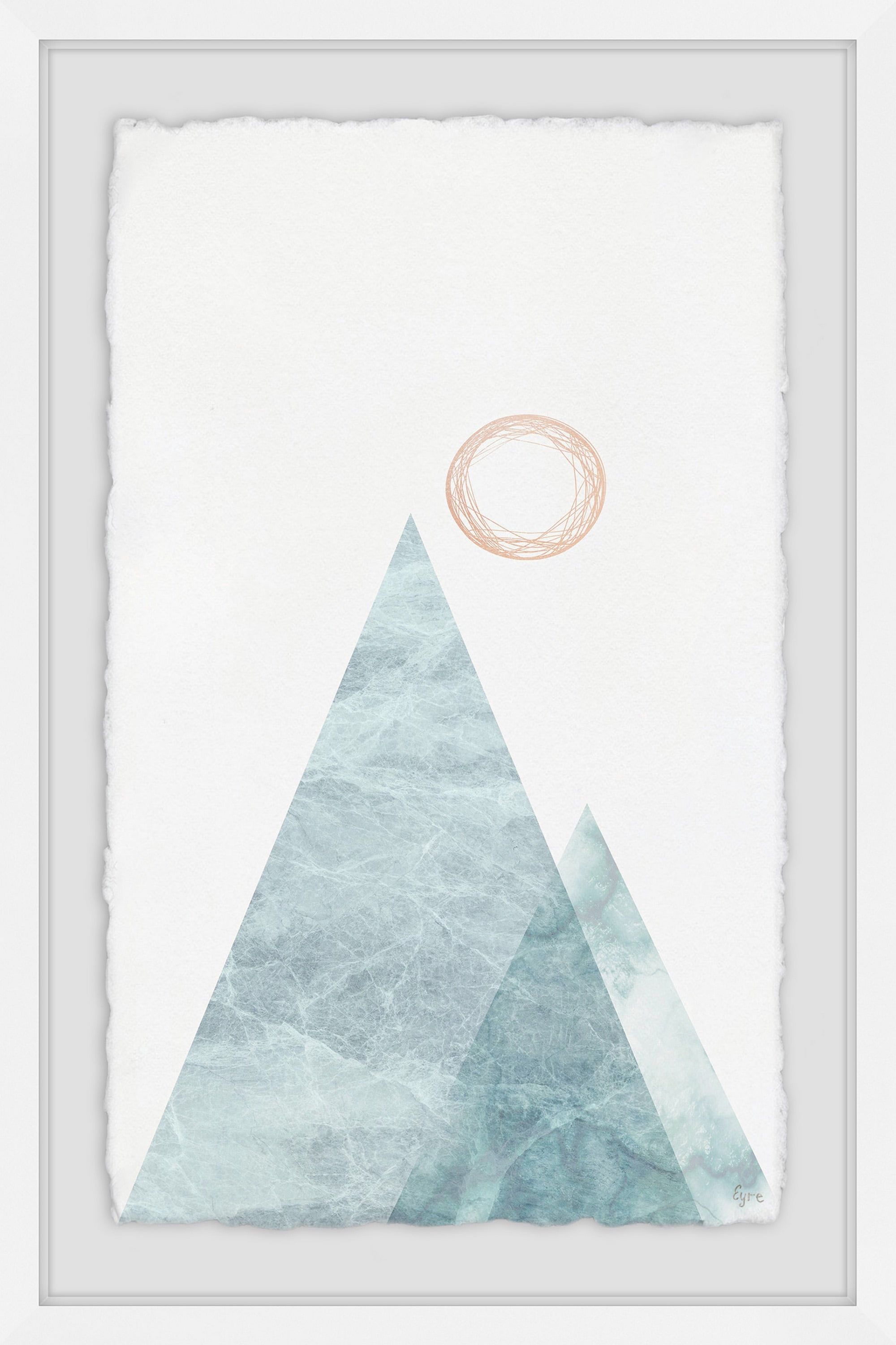 Mountain of Sea Framed Painting Print