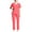 A194 Red, variant on Trikvn Women's Medical Scrub Sets Mock Wrap V-Neck Nursing Uniforms Short Sleeve Top and Straight Leg Cargo Pants Soft Breathable Healthcare Apparel with Pockets