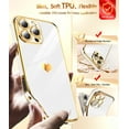 thumbnail image 3 of LeYi For iPhone 16 Pro Case: Soft Cute, Tempered Glass Screen Protector 2 Pcs, White, 3 of 7