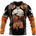 thumbnail image 3 of Sudadera con capucha de moda de otoño con diseño de león y lobo, piel de tigre blanco, estampado 3D por todas partes, para hombre, sudadera unisex con cremallera, chaqueta informal, 3 of 5