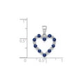 thumbnail image 2 of 1/3 Carat (Ctw) Natural Blue Sapphire and Accent Diamond Heart Pendant Necklace in 14K White Gold with Chain, 2 of 5