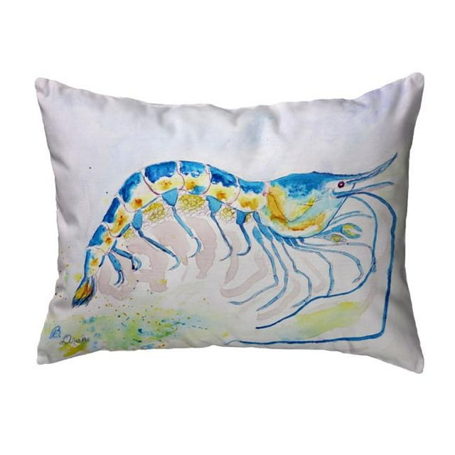 Betsy Drake NC753 Coussin Intérieur et Extérieur Sans Cordon 16 x 20 Po Crevette Bleue