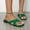 Green, variant on AXXD Beige Sandals for Women New Summer Flats Casual Versatile Beach Sandals Open Toe