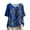 Blue, variant on Wancir Summer Tops for Women 2025 Casual Short Sleeve Pullover Tunic T Shirts Ethnic Floral Print Button Spring Blouses