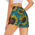 thumbnail image 4 of Picia Sunflowers Pattern Women's 2 in 1 Athletic Running Shorts High Waisted Workout Casual Gym Sweat Shorts with Comfy Liner Zipper Pockets-XX-Large, 4 of 9