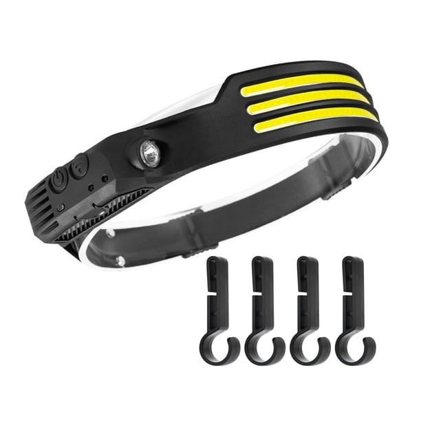 Likrtyny Linterna Frontal LED Recargable Con Linterna Con Sensor (3 Blancas)