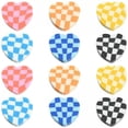 thumbnail image 2 of U8MO 180x Handmade Clay Lattice Tartan Heart Loose Spacer Bead for Jewelry Making DIY, 2 of 6
