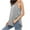 Grey, variant on Plus Size Bodycon Tank - Summer Spaghetti Strap Tunic Top, Casual Loose Fit Sleeveless Blouse for Curvy Figures (Black | XXL)