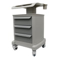 thumbnail image 1 of 3 Layers Mobile Trolley Cart with 4 Casters ABS Plastic Anti Slip Pad, 1 of 7