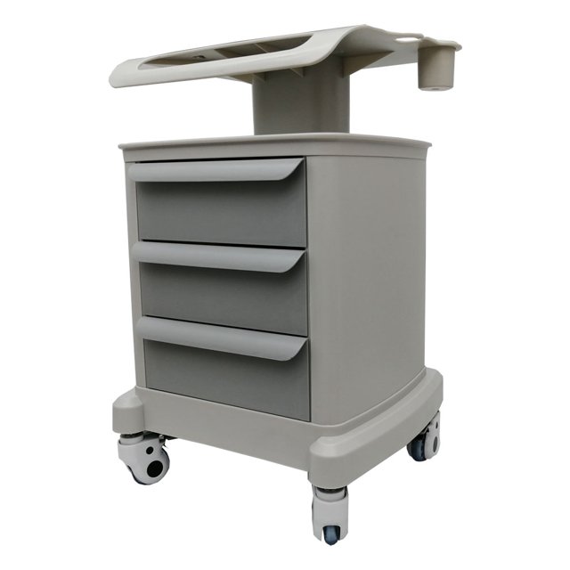 3 Layers Mobile Trolley Cart with 4 Casters ABS Plastic Anti Slip Pad
