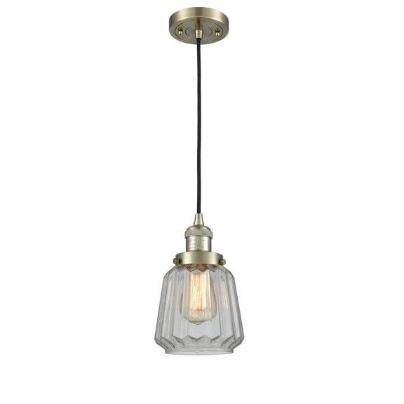 Innovations 1-LT Vintage LED Chatham 6" Mini Pendant - Antique Brass - 201C-AB-G142-LED