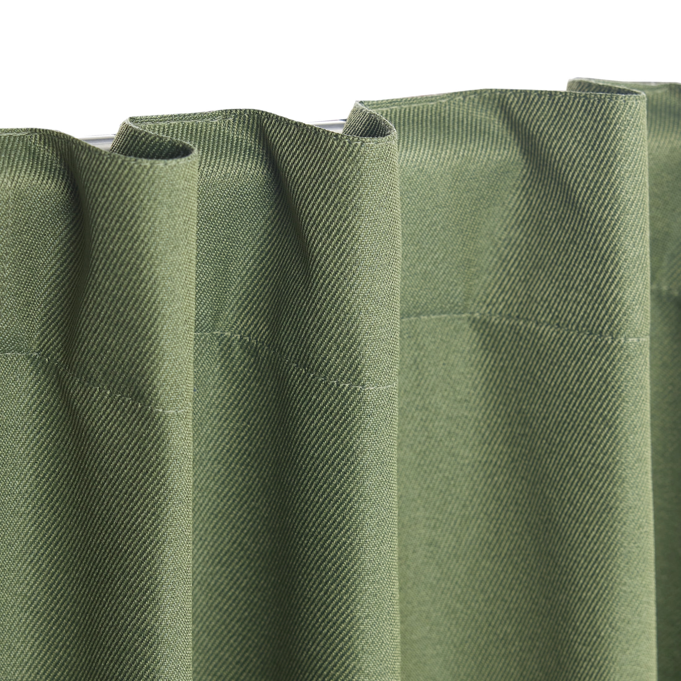 Mainstays Green Solid Blackout Rod Pocket with Back Tabs Curtain Panel Pair, Set of 2, 30" W x 95" L