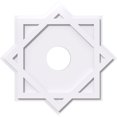 thumbnail image 4 of Ekena Millwork CMP16AL-06000 16 in. OD x 6 in. ID Square Axel Architectural Grade PVC Contemporary Ceiling Medallion, 4 of 7
