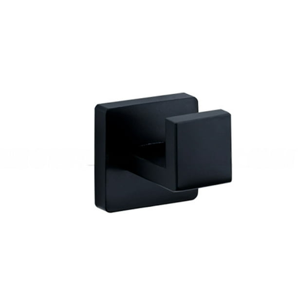 Juego de accesorios para baño Matsuzay con barra de toalla de montaje en pared sin perforación gancho negro