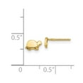 thumbnail image 2 of 14k Yellow Gold Polished Post Mini Turtle Mini Earrings 5x7mm Stud Earring for Women - .3 Grams, 2 of 2