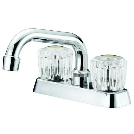 Boston Harbor FL010003CP Laundry Faucet, 2 Gallons Per Minute, 2-Faucet Handle, 3-Faucet Hole, Metal/Plastic, Chrome Plated, Each