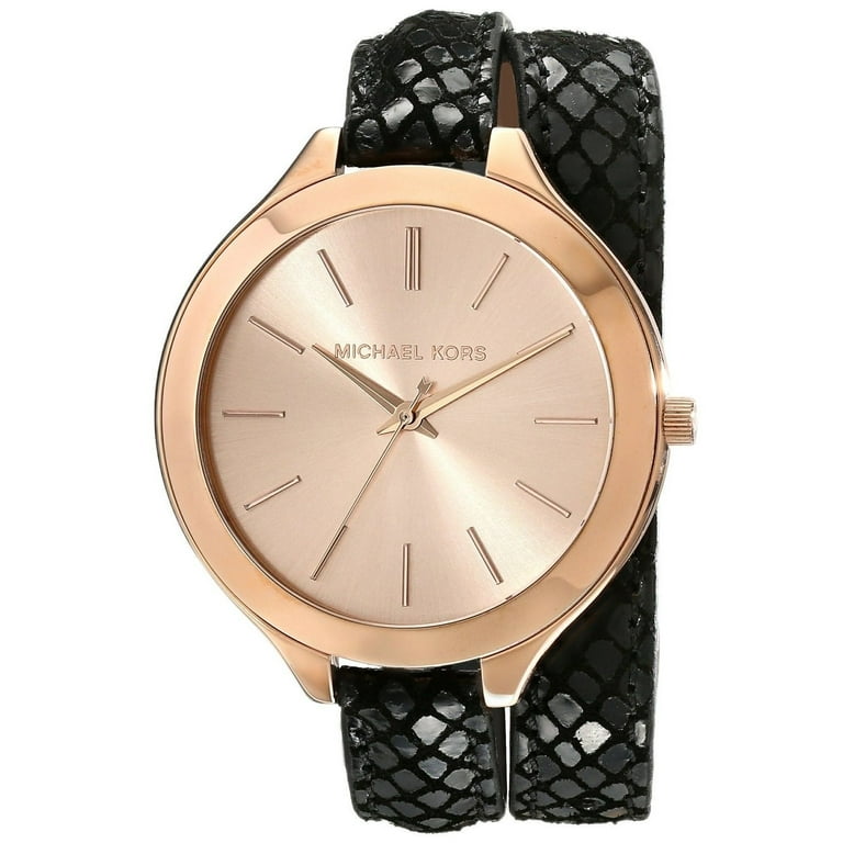 Michael Kors Women s Runway MK2322 Black Leather Quartz Fashion