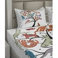 thumbnail image 2 of Ambesonne Colorful Fitted & Top Sheet Set with Shams, Cat Tree with Kittens, Multicolor, 2 of 4