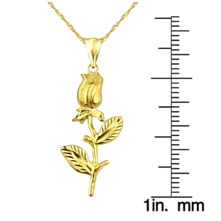 Gold Rose Charms Flower Charm (4pcs / 12mm x 17mm / Gold) Floral Jewelry Rose Drop Add on Charm Earrings Wedding Decoration Supplies CHM1726