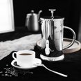 thumbnail image 3 of CrossCreek French Press Coffee & Milk Frother, 34oz (4 Cups) Heat Resistant Borosilicate Glass Coffee Press with 4 Filter Screens, Stainless Steel Plunger Durable Easy Clean 100% BPA Free, Stainless S, 3 of 7