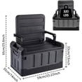 thumbnail image 4 of Versatile Foldable Seatable Camping Box Car Organizer Heavy Duty Storage Bins With Lids Box Trunk,Durable Plastic,60L Can Store Clothes, Toys Camping Equipment in Large Capacit (black), 4 of 9