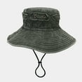 thumbnail image 4 of UJNDER Washed Sun Hat with Brass Buckle Unisex Outdoor Jungle Fishing Cap Ideal for Hiking and Camping Enthusiasts Green, 4 of 4