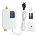 thumbnail image 1 of Compact Instant Water Heater 3000W 110V Tankless Electric Unit with LCD Display for Home Use - Efficient Mini Heater in White (Video Included), 1 of 6
