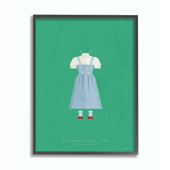 Stupell Industries The Wizard of Oz Famous People Characters Fashion Design Framed Wall Art by Fred Birchal