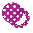 thumbnail image 2 of Balery Purlpe And White Polka Dot Fundas de asiento para taburete de bar redondo de tela de terciopelo ajustables que protegen de arañazos y manchas para sillas de 14 a 17 pulgadas.-13 inch, 2 of 7