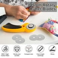 thumbnail image 2 of 10Pcs Rotary Cutter Blades 45mm SKS-7 High-Carbon Steel Rotary Cutter Replacement Sharp  Wheel Cutter Blades Set Paper Cutting Blade for Fabric Leather Paper, 2 of 8