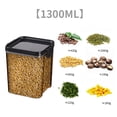 thumbnail image 5 of Xihbxyly Tarro para Almacenar Cebada y Granos Diversos, Tapa Transparente con Hebilla, Recipiente Hermético, Apilable, Multiusos para La Cocina, Ideal para La Despensa, Tamaños de 600 Ml, 700 Ml y 13, 5 of 5